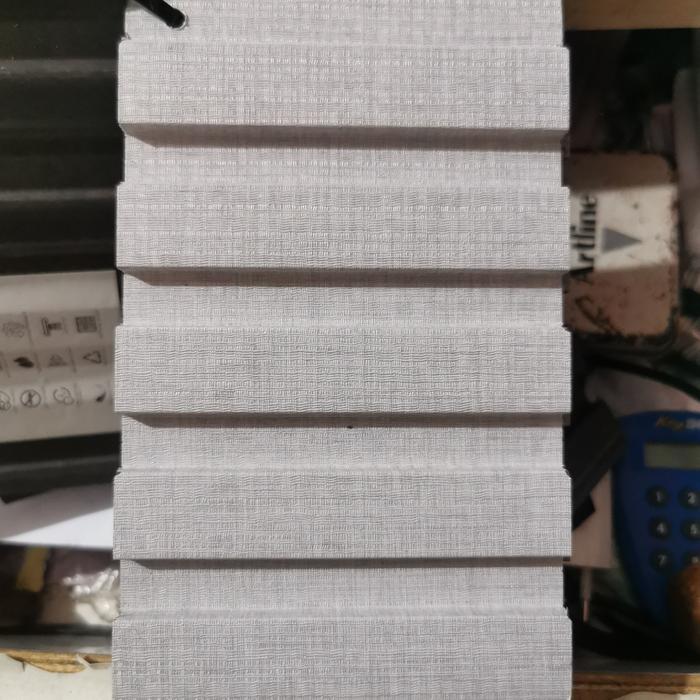 Gambar Wpc panel dinding merk Deco panel DP-159 panel pvc dekorasi dinding - White linen dari lancar jaya material store undefined Tokopedia