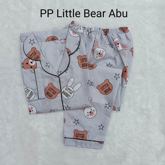 Gambar Piyama PP Wanita Motif Kartun Baju Tidur Lengan panjang Bahan Katun - Astronot Abu, M dari LAZA Collection undefined 4 Tokopedia