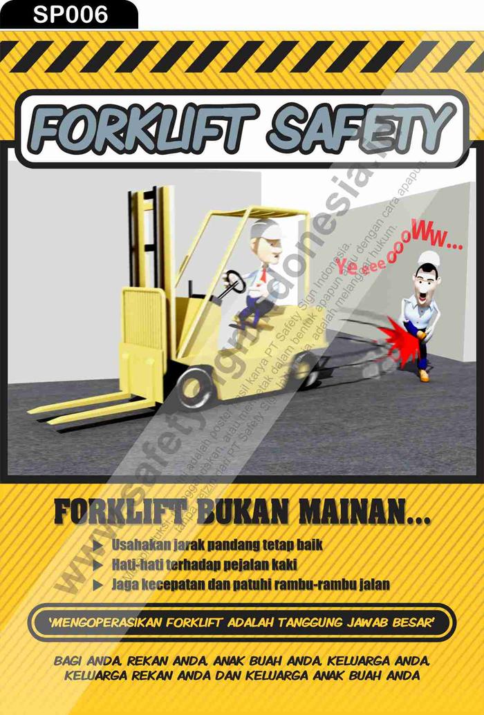 Jual Sp006 Poster K3 Safety A3 Forklift Safety Forklift Bukan Mainan Jual Sp006 Poster K3 Safety A3 Forklift Safety Forklift Bukan Mainan