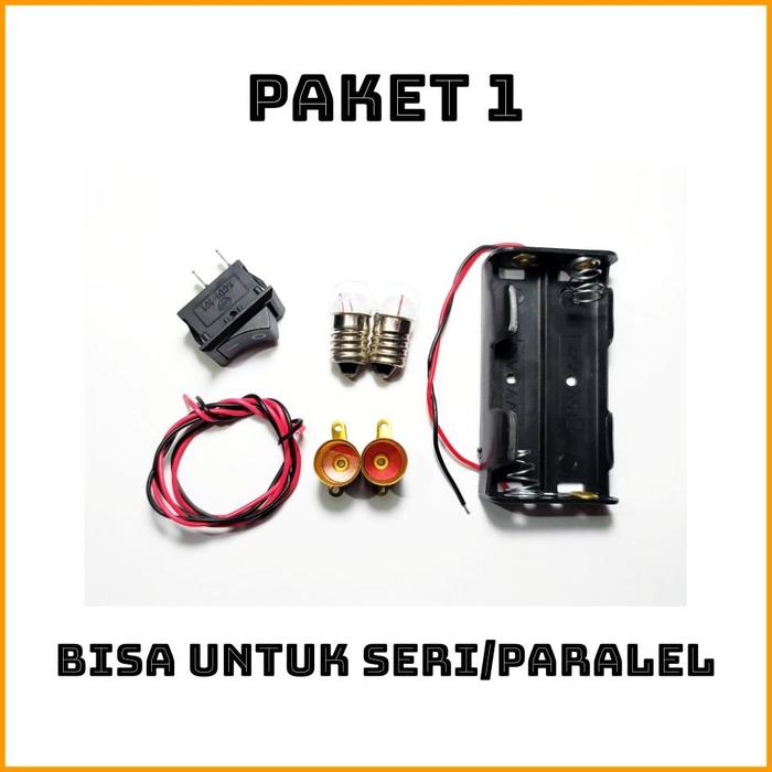 Gambar Paket Rangkaian Listrik untuk Praktek SD kelas 6 - Paket 1, Tanpa Baterai dari Tadabbur Corner undefined Tokopedia