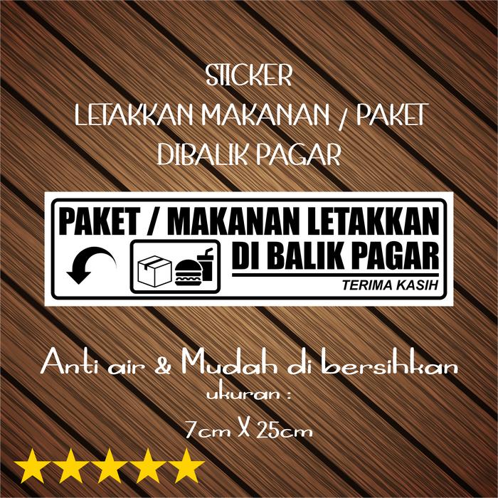 Jual stiker paket taruh disini sticker barang dan makanan taruh disini ...