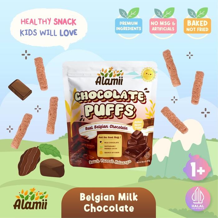 Gambar ALAMII Puffs Cheese / Peanut Butter / Golden Veggie / Strawberry - Chocolate dari Baby Needs Indonesia undefined Tokopedia