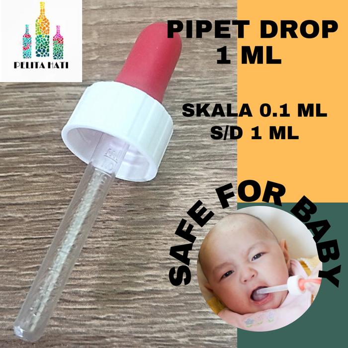 Jual PIPET OBAT TETES BAYI 1 ML / PIPET DROP / PIPET KOSMETIK / PIPET OBAT Jakarta Pusat UD