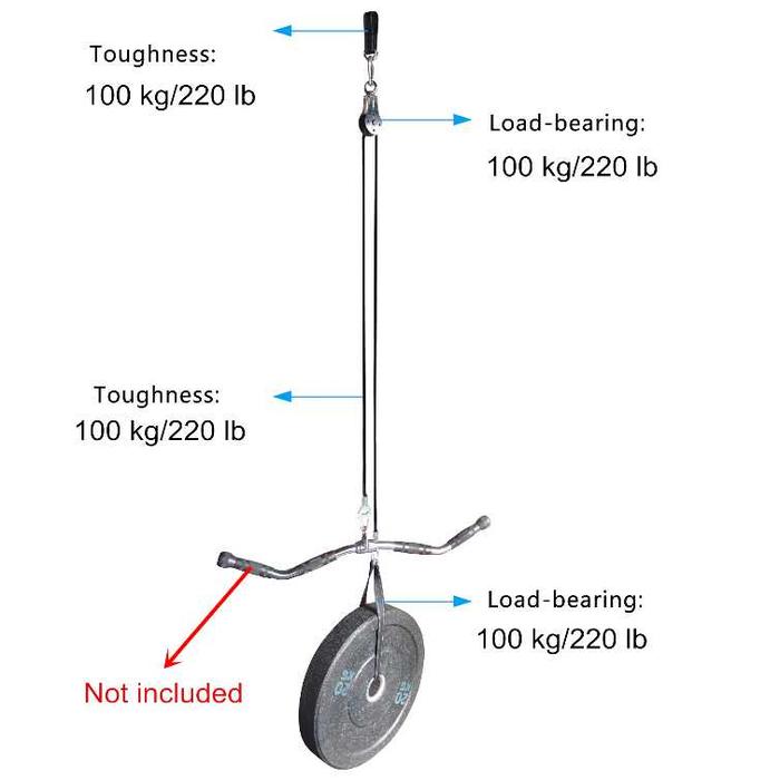 Gambar Set Katrol Fitness Gym Pulley Cable Machine Arm Bicep 2 M - 100Kg dari ariendra online shop undefined Tokopedia