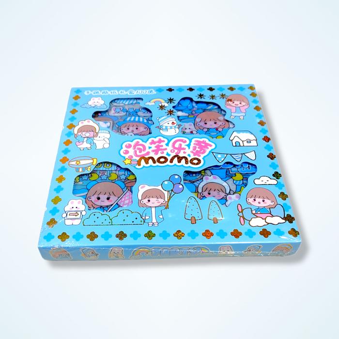 Gambar 100 Pcs Stiker Cute Estetik Motif Kartun Korea Lucu Anti Air Dekorasi - Momo Biru dari pasar grosir asemka undefined Tokopedia