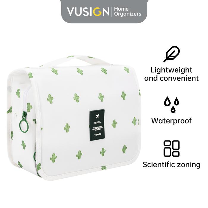 Gambar Vusign Cosmetic Storage Bag Tas Kosmetik Make Up Dengan Hook VS640 - Putih Corak dari Deli Stationery Indonesia undefined Tokopedia