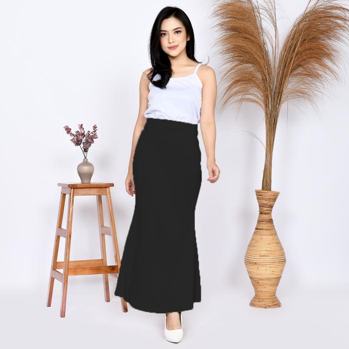 Gambar Rok Span Wanita Panjang Rok Duyung Rok Mermaid Scuba Premium - Hitam dari NHM Online undefined Tokopedia