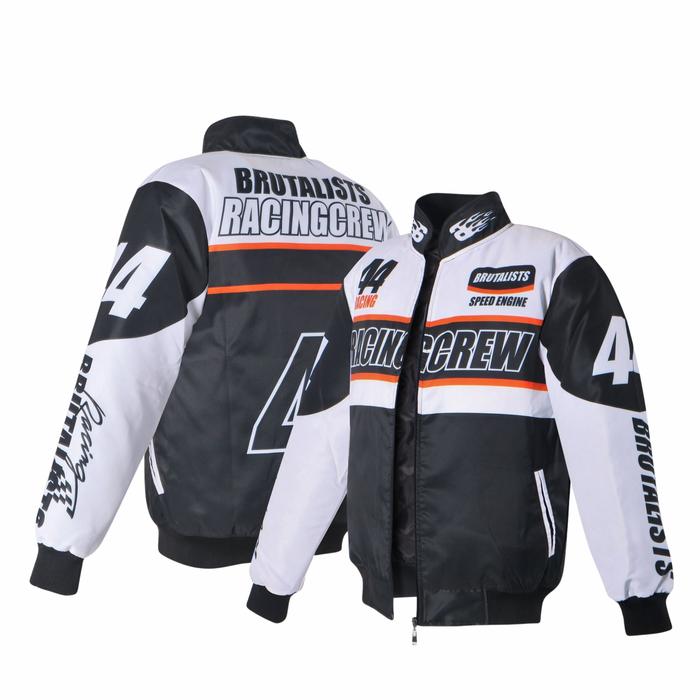 Gambar Jaket Nascar Vintage Racing Jacket Motif RACINGCREW Brutalists sunmori rabit - Hitam Putih, XXL dari Brutalists Shop undefined Tokopedia