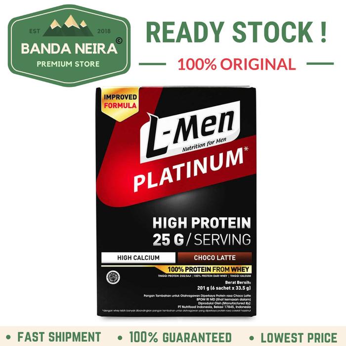 Gambar L-Men LMen L Men Platinum Whey Protein Powder - 21 SERV REFILL, CHOCO LATTE dari Banda Neira Store undefined 5 Tokopedia