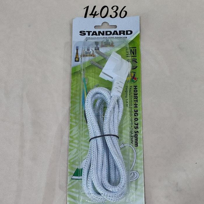Gambar Kabel Setrika 14036 Merk Standar Kabel Isi 3 Panjang 1.8m Tembaga Asli dari SENTRAL ELEKTRIK undefined Tokopedia