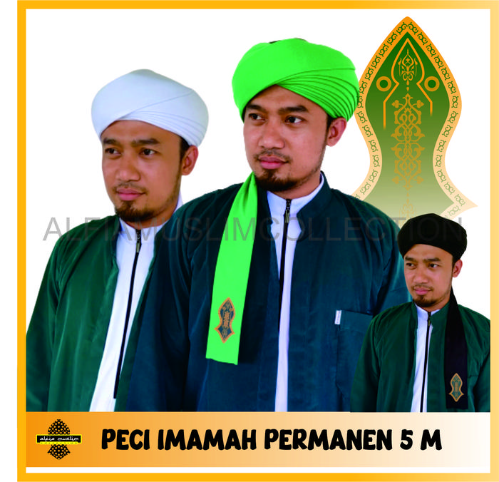Gambar Sorban Imamah permanen Rida Panjang 5 Meter - 2, Hitam dari Alfiamuslimcollection undefined Tokopedia