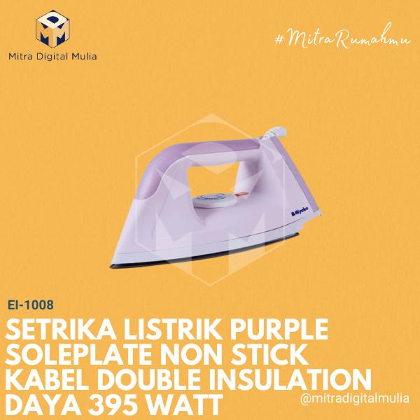 Gambar Miyako EI-1008 Setrika Listrik 395 Watt Non Stick - Purple dari Mitra Digital Mulia undefined Tokopedia