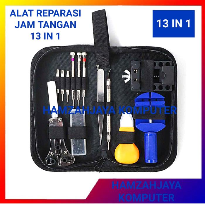 Gambar Tools kit Set Alat Servis Reparasi Jam Tangan Arloji set /Watch Repair - 13 IN 1 dari HAMZAHJAYA KOMPUTER undefined Tokopedia