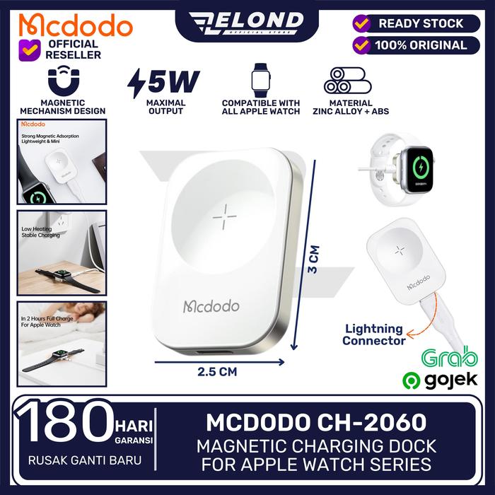 Gambar MCDODO Charger Apple Watch iWatch Dock Wireless Magnetic CH-2060 - Docking Only dari Elond Official Store undefined Tokopedia
