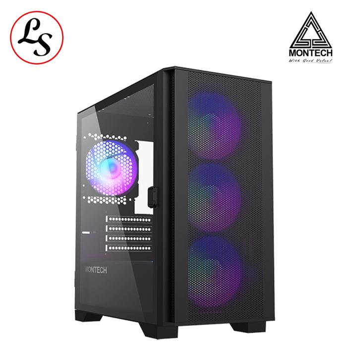 Gambar MONTECH CASE AIR 100 ARGB Mini Tower mATX Case - BLACK dari Lightspeed Com undefined Tokopedia