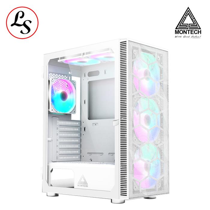 Gambar MONTECH CASE X3 MESH Mid Tower ATX Case - WHITE dari Lightspeed Com undefined Tokopedia