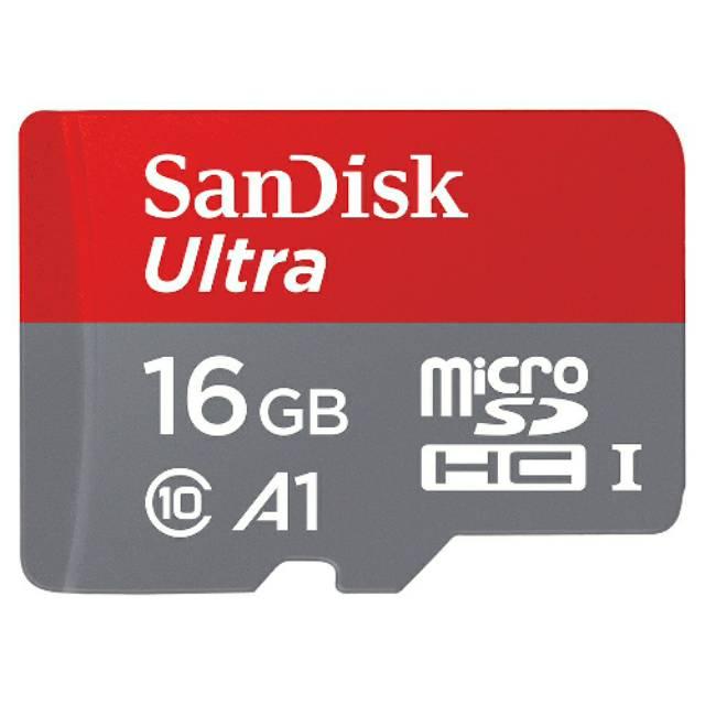 Gambar Micro SD Sandisk Ultra Micro SDHC UHS-I Card 16GB - 16 gb dari Inside Jaya Computer undefined Tokopedia