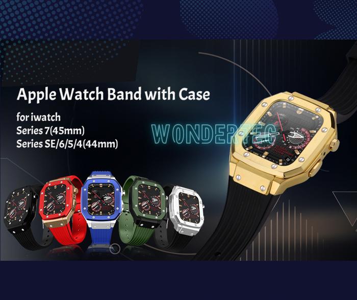 APPLE WATCH SERIES SE STRAP CASE AP RACING SPORT 45/44 MM  FULL ROSE GOLD, 45 MM di Wondertec Tokopedia