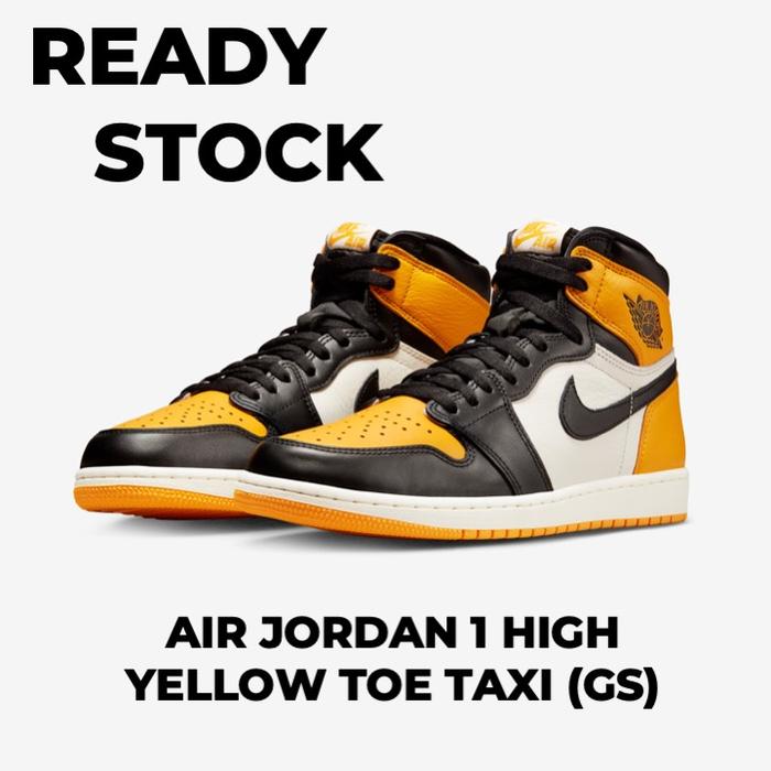 Sneakers Wanita Nike Air Jordan High Yellow Toe Taxi (GS)