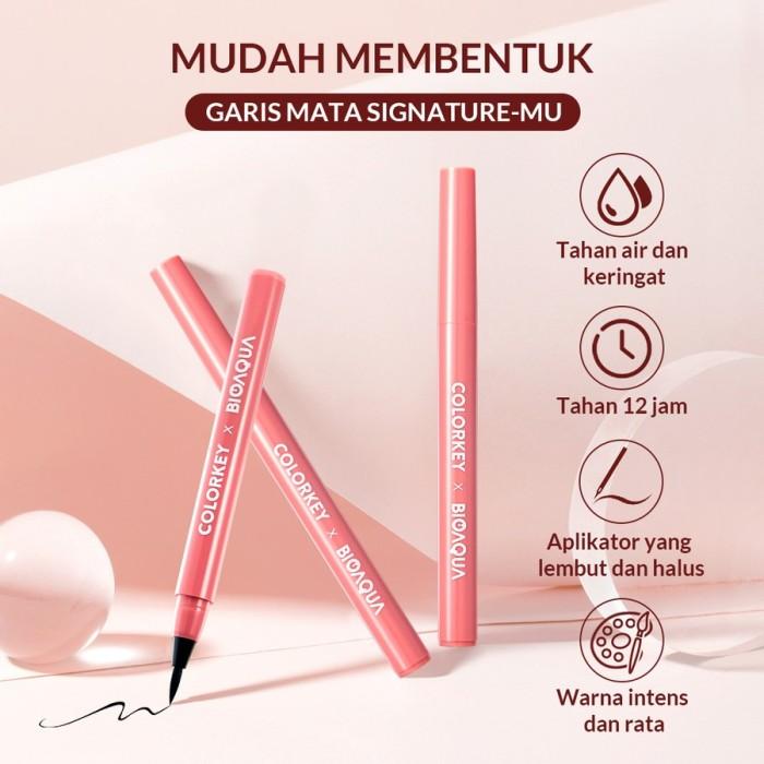 Gambar Bioaqua X Colorkey Eyeliner Waterproof Hitam 1 ml dari sakuracosmetik undefined Tokopedia