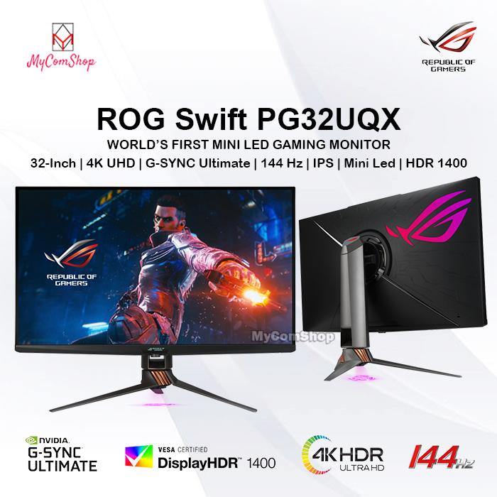 Gambar ASUS ROG SWIFT PG32UQX GAMING MONITOR 32" 4K UHD 144HZ IPS MINI LED dari MYCOMSHOP undefined Tokopedia