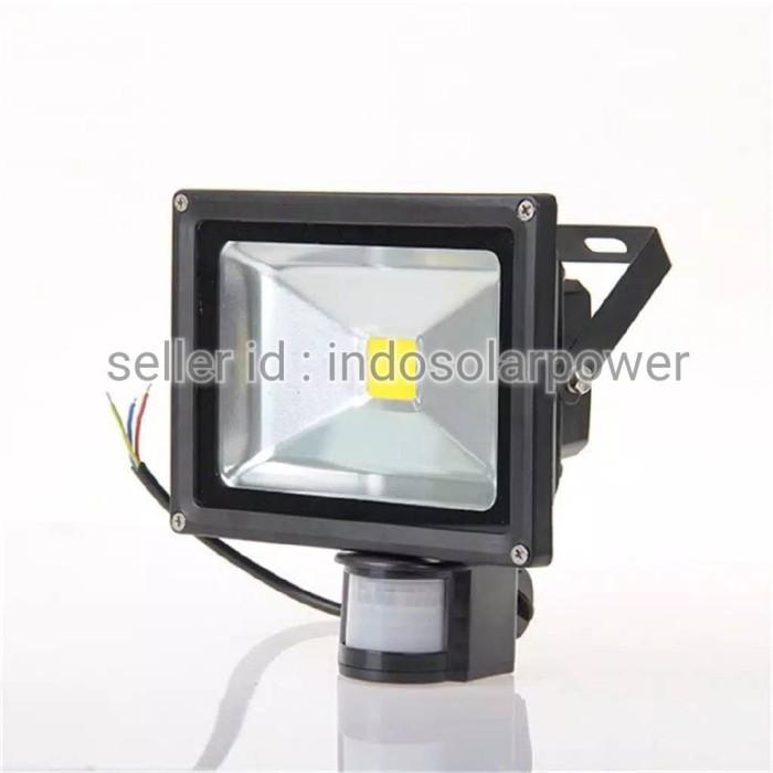 Gambar Lampu tembak sorot 20w 20 watt PIR sensor gerak flood light gudang - White dari Indosolarpower undefined Tokopedia