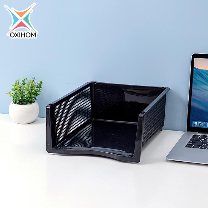 Gambar Oxihom Rak Susun Rak Dokumen Kertas Stationary Plastik Stackable Tray Alat Desk - s6813, white dari Oxihom undefined Tokopedia