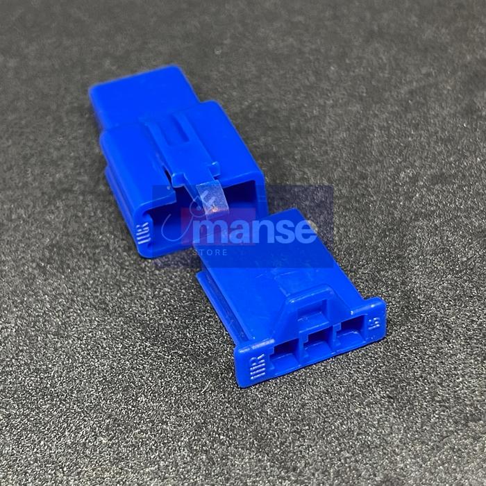 Gambar Socket Motor 3 Pin Kecil / Soket Konektor Kabel 3 Pin Warna (Set) - Biru dari manse.store undefined Tokopedia