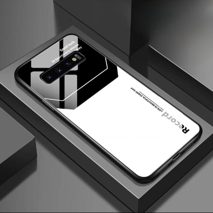 Case Samsung S10 plus S10 casing back cover tempered glass tpu Putih,  Samsung S10+