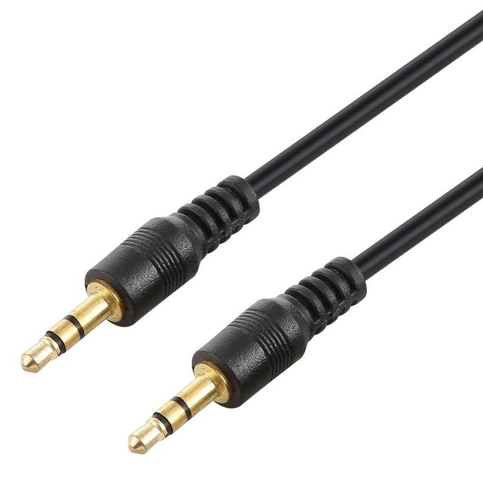 Gambar Kabel Audio Aux Cable Jack 3.5-3.5mm Male to Male 1.5m - 1.5 meter dari TAKMAHAL undefined Tokopedia