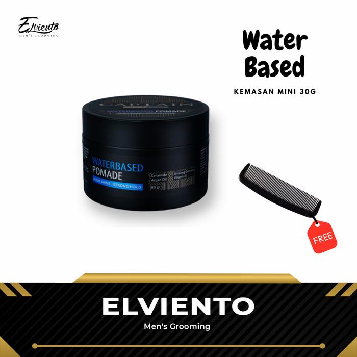 Gambar Captain Waterbased - Travel Size Pomade 30g + Sisir Steril dari Elviento Mens Grooming undefined Tokopedia