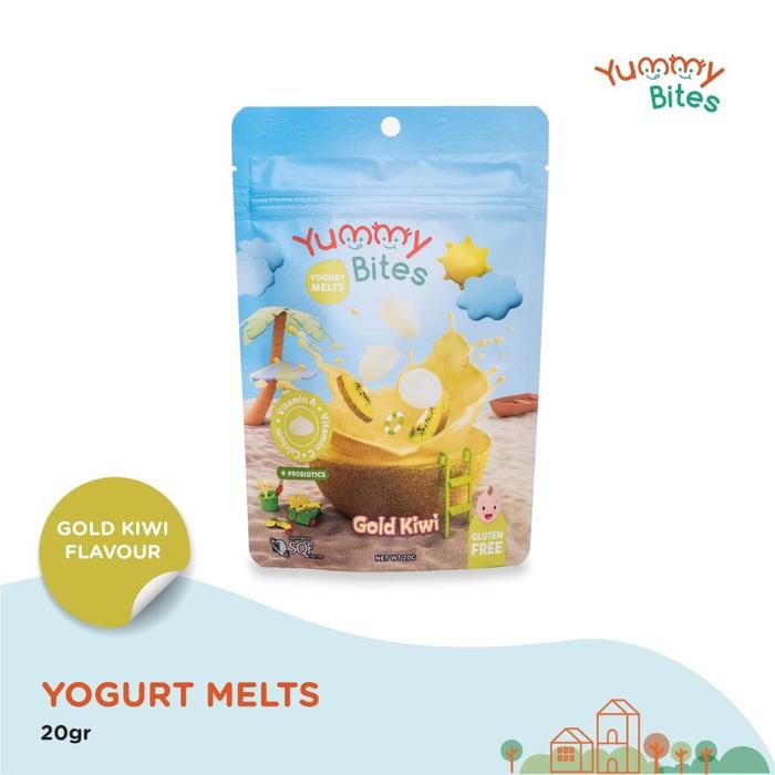 Gambar YUMMY BITES Yogurt Melts Yogurt Melt 20gr 20 gr / Yoghurt Anak Bayi - Gold Kiwi dari Kuma Baby Shop Official undefined Tokopedia
