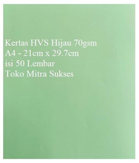 Gambar Kertas HVS Hijau A4 70gram isi 50 Lembar - Hijau dari Toko Mitra Sukses undefined Tokopedia