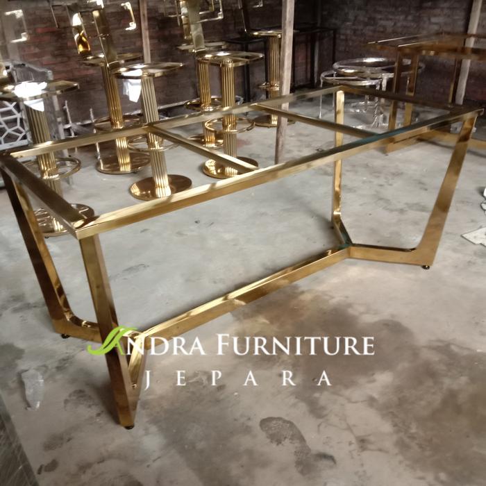 Promo rangka kaki meja makan stainless steel, kaki stainless minimalis