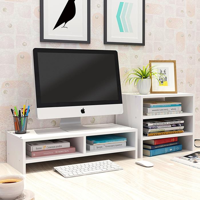 Gambar Rak Meja Laptop / Komputer / Meja Belajar dengan Storage Box G1026 dari Mengems undefined Tokopedia