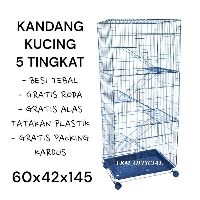 Gambar Kandang kucing lipat 5 tingkat dari fkm Pet Cages undefined Tokopedia