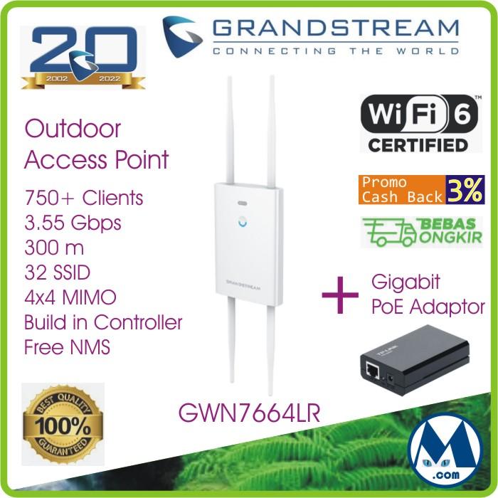 Gambar Grandstream GWN7664LR 4x4 MIMO 802.11ax Wifi 6 Outdoor Access Point - With Adaptor dari MSI Komputer undefined 3 Tokopedia