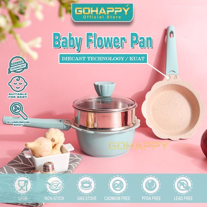 Gambar PANCI set TEFLON MPASI gohappy sakura peralatan cooking bayi - mayba black, packing extra - tosca, packing extra dari Biel baby undefined Tokopedia