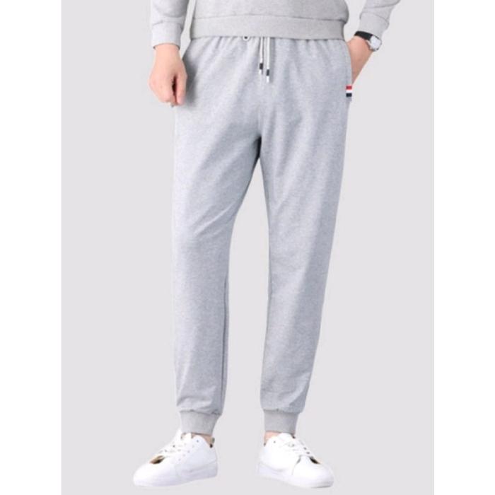 Gambar CELANA TRAINING JOGER POLOS PRIA DAN WANITA CELANA TRENING KOREA POLOS - Abu Muda, XL dari BS.CO SPORT undefined Tokopedia