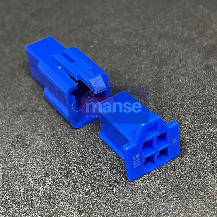 Gambar Socket Motor 4 Pin Kecil / Soket Konektor Kabel 4 Pin Warna (Set) - Biru dari manse.store undefined Tokopedia