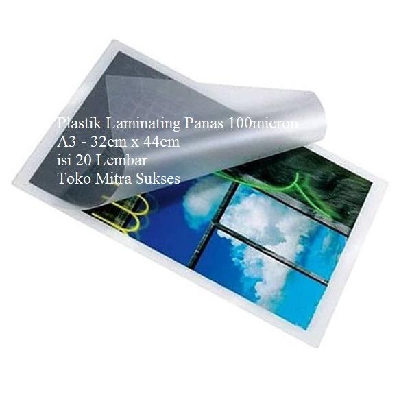 Gambar Plastik Laminating Panas A3 isi 20 Lembar - A3 dari Toko Mitra Sukses undefined Tokopedia