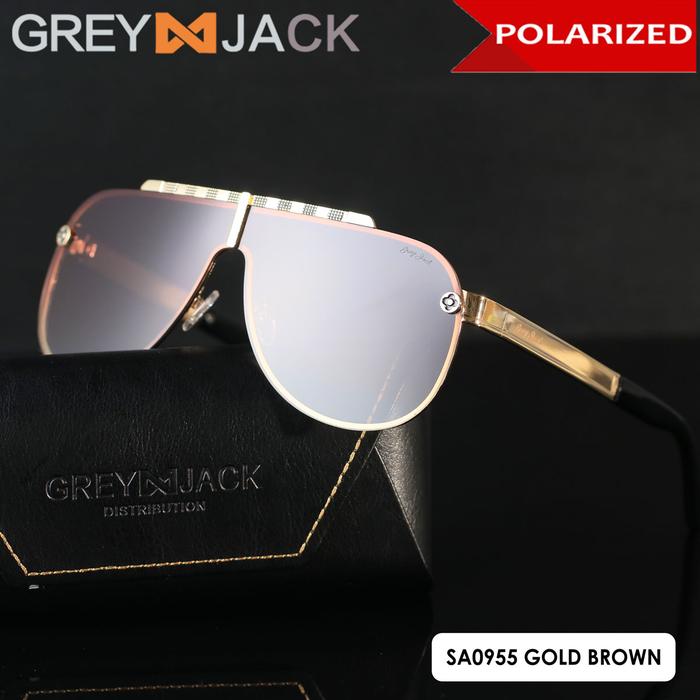 Gambar Grey Jack/ Kacamata Hitam Pria dan Wanita / Sunglasses /0955 - gold brown dari Grey Jack Eyewear undefined Tokopedia