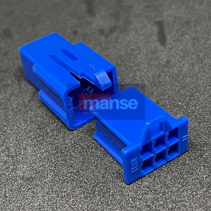 Gambar Socket Motor 6 Pin Kecil / Soket Konektor Kabel 6 Pin Warna (Set) - Biru dari manse.store undefined Tokopedia