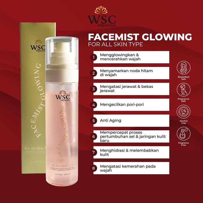 Gambar FACEMIST GLOWING WSCORGANIC JERAWAT FLEK NORMAL BRUNTUSAN ACNE dari WSCorganicSDA undefined Tokopedia