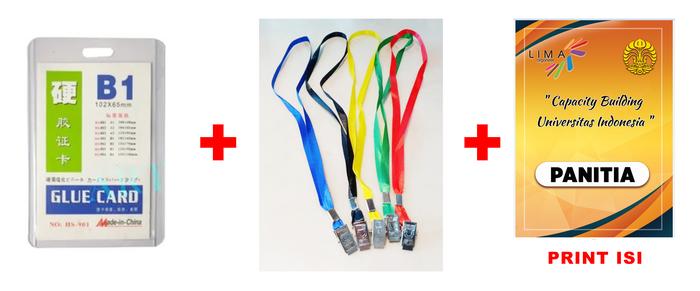 Gambar SET NAME TAG PANITIA | PESERTA PLASTIK+ TALI+ ISI B1, B2, B3, B4 - B1TALIKECIL+ISI dari Sinar Karya Printing Online undefined Tokopedia