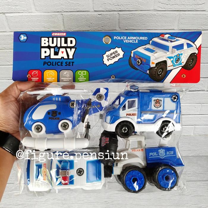 Gambar CRUZER BUILD PLAY POLICE SET SUPER POWER MAINAN MOBIL SET ORIGINAL dari Figure Pensiun undefined Tokopedia