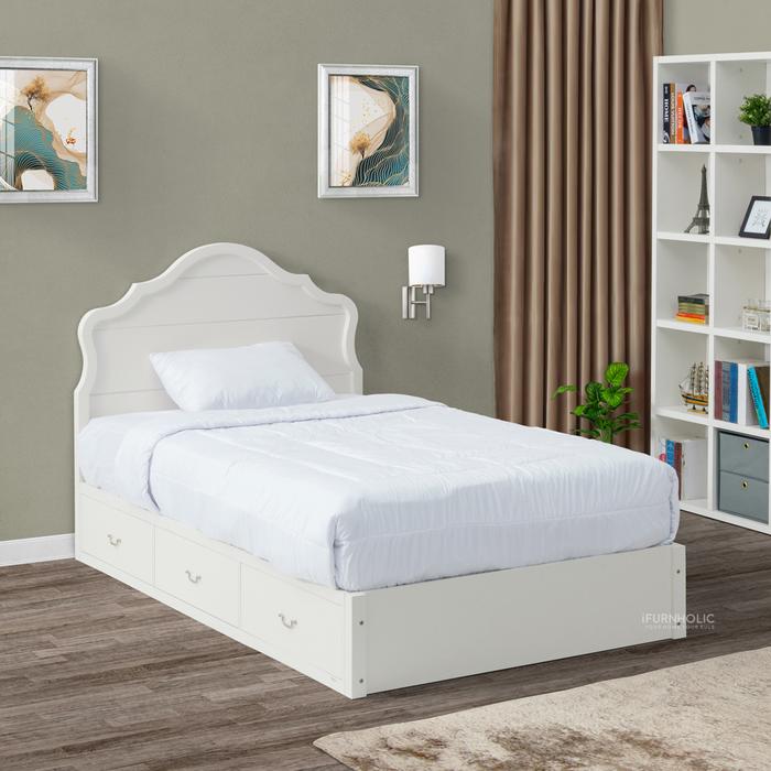 Gambar IFURNHOLIC Dipan Kasur Laci Minimalis / Furniture Divan Laci Tempat Tidur / Regina Drawers Bed - 120x200 dari iFurnholic Furniture Store undefined Tokopedia