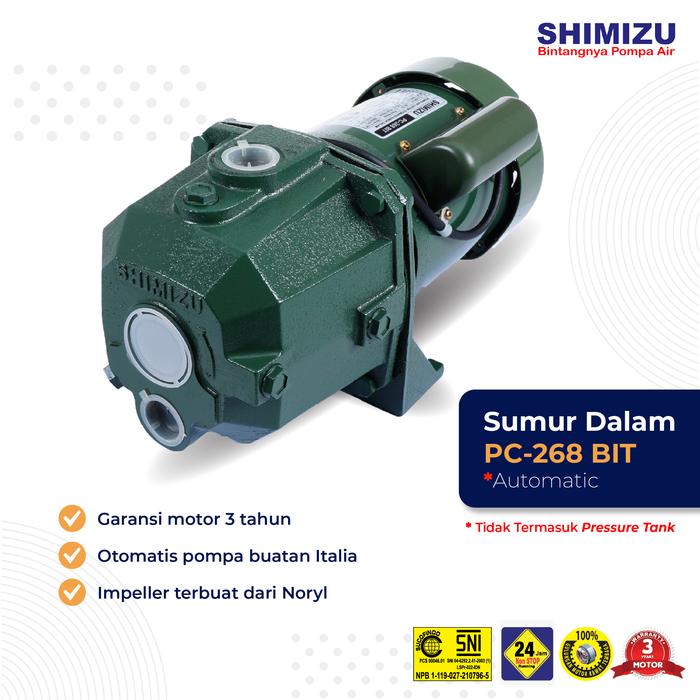Gambar SHIMIZU PC 268 BIT / SHIMIZU JET PUMP 268 /POMPA SUMUR AIR DALAM - TANPA TABUNG dari SAMBA undefined Tokopedia