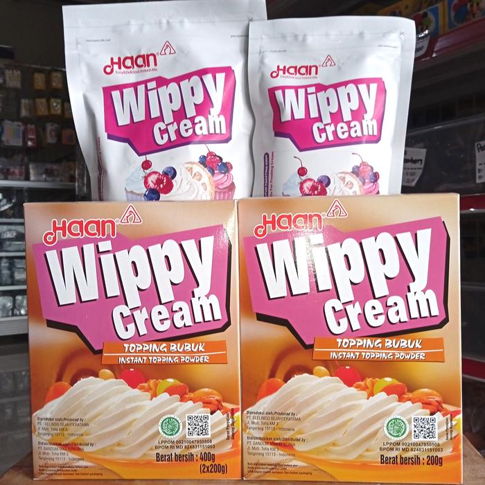 Haan Whipping Cream bubuk 200g, pouch