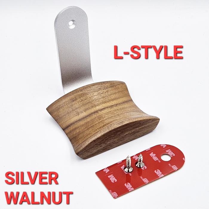 Gambar AVPRO AVS-Z5 L-Style Headphone Stand Hanger WOOD - SILVER WALNUT dari Pro-X Technology undefined Tokopedia